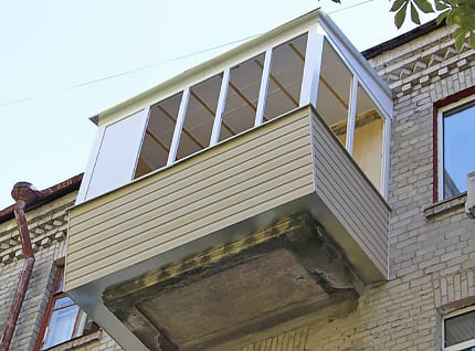 Комбинированный способ выноса балкона