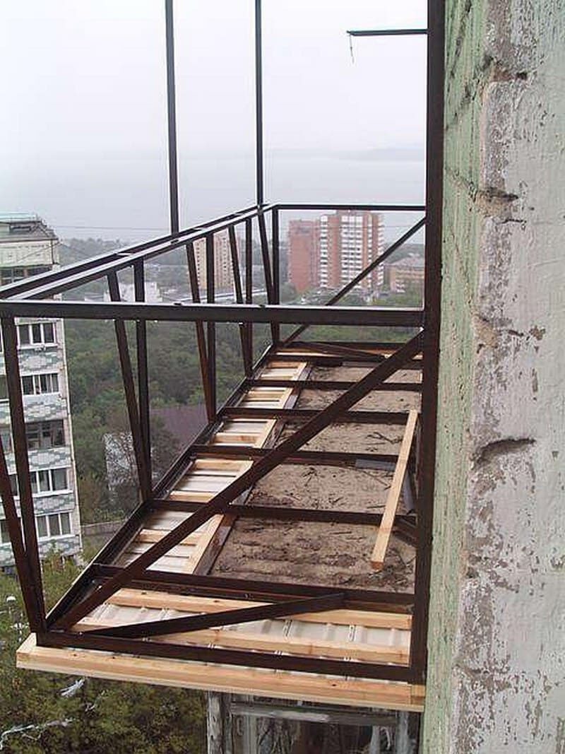 Расширение балконной плиты